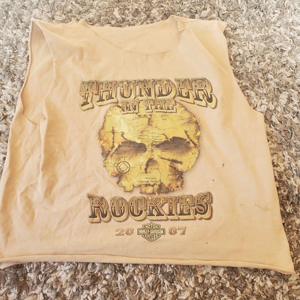 2007 Harley Davidson T Shirt Sleeveless No Tags 18" L 19" W Colorado